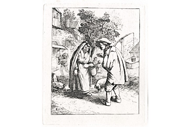 Ostade -  Deuchar, u studny, lept, 1803