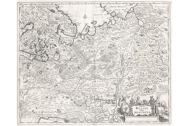 Russia Moscovia, Blaeu - Witt, mědiryt, (1780)
