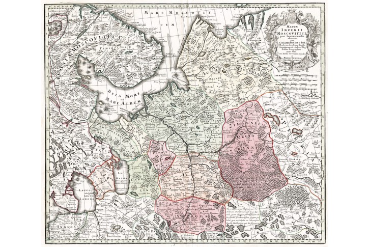 Imperii Moscovitici, Seutter, mědiryt, 1740