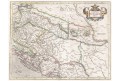 Mercator : Sclavonia Croatia, kolor. mědiryt, 1633