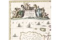 Lalandiae, Janssonius - Pitt, kolor. mědiryt, 1683