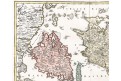 Homann J.B,:  Insulae Danicae..mědiryt, 1720