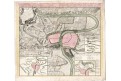 Homann : Obléháni Prahy 1741, mědiryt, 1743