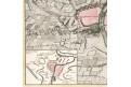 Homann : Obléháni Prahy 1741, mědiryt, 1743