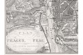 Praha plán , Payne, oceloryt 1860