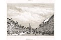 Praha Václavské nám., Ehrlich, litografie  1860