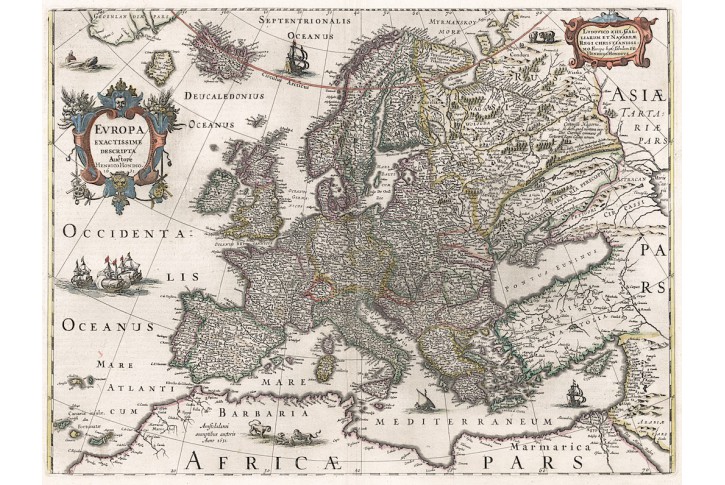 Hondius :  Europa, mědiryt, 1638