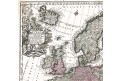 Seutter G.M.: Europa, kolor. mědiryt, 1740