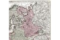 Seutter G.M.: Europa, kolor. mědiryt, 1740