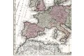 Seutter G.M.: Europa, kolor. mědiryt, 1740