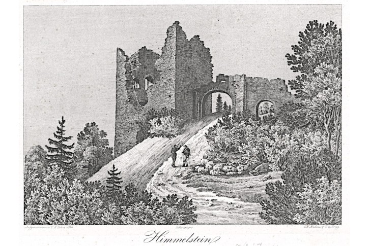 Himlšten, Heber , litografie, 1846