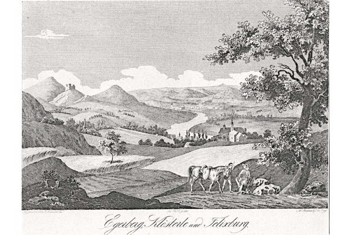 Klášterec Felixburg, Heber, litografie, 1844