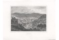 Karlovy Vary od Belvedere, Lange, oceloryt, 1842
