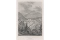 Karlovy Vary od Mariánské, oceloryt, 1842
