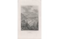 Karlovy Vary od Mariánské, oceloryt, 1842