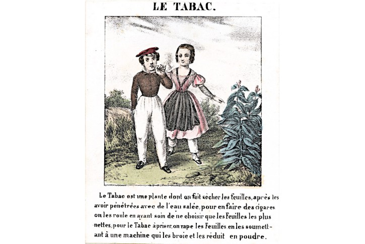 Tabák, kolor.  litografie, 1860