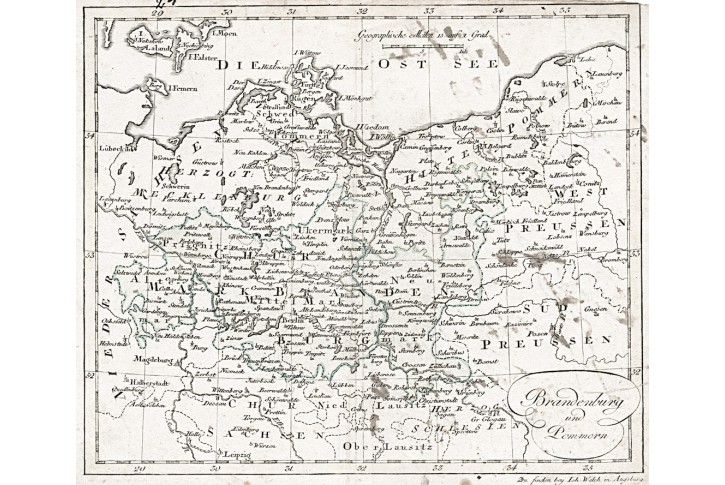 Walch Joh. : Brandenburg Pommern, mědiryt, 1812