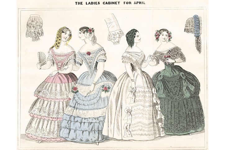 Moda 2.,  kolorovaná litografie, (1860)