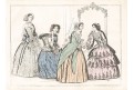 Moda 3.,  kolorovaná litografie, (1860)
