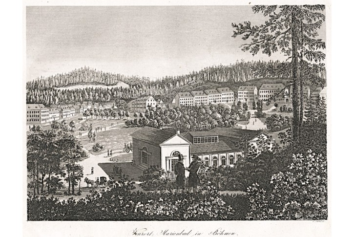 Mariánské lázně , Pernold, mědryt, 1845