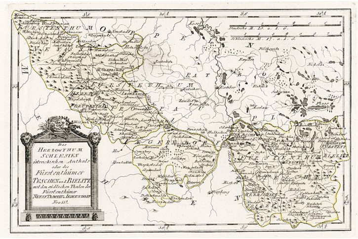 Reilly .: Schlesien Teschen, mědiryt 1789