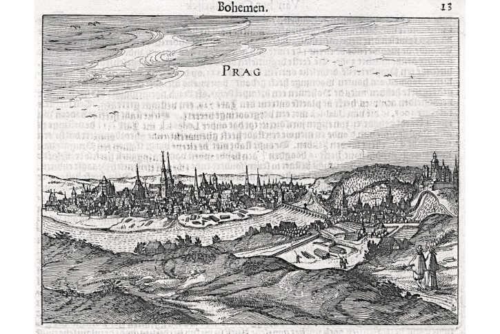 Praha, Bertius, Mědiryt , (1630)