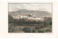 Český Krumlov, Lange, kolor.  oceloryt, 1842