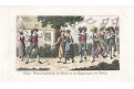 Teplice kroj a svatební zvyky, kolor mědiryt, 1823