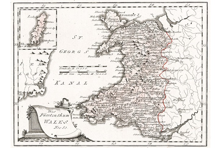 Reilly .:  Wales, mědiryt 1791