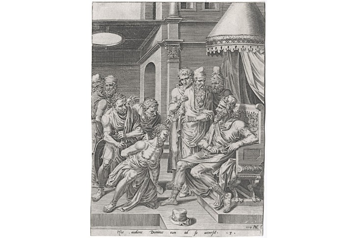 Podobenství o služebníku, Coornhert, mědiryt, 1554