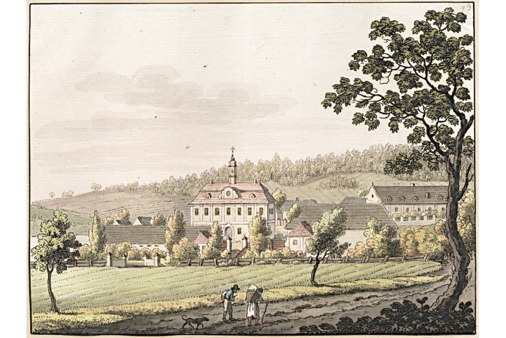 Vlkava, Wolf,  kolorovaný lept, 1807