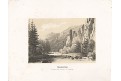 Svatošské skály, litografie, (1840)