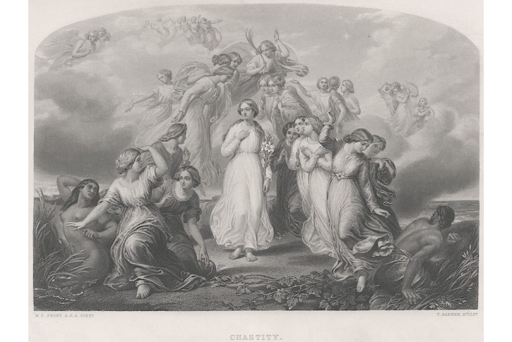 Cudnost alegorie, Garner, oceloryt, (1860)