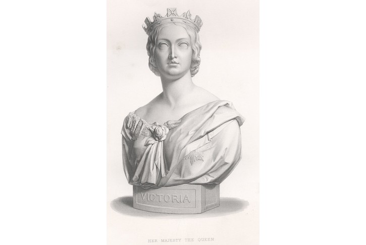 Viktorie královna anglická, oceloryt, (1840)
