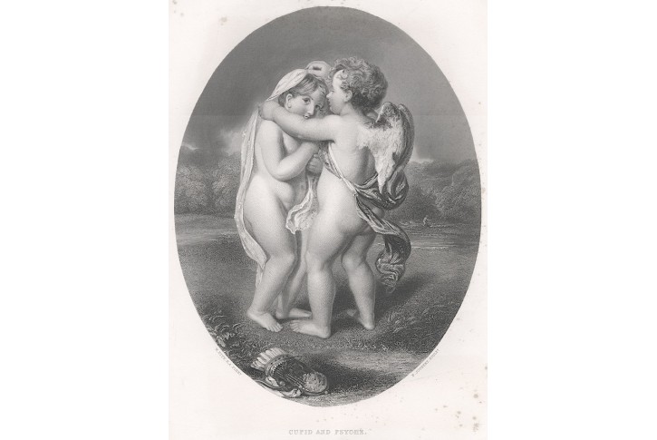 Amor a Psyche,  oceloryt, (1840)
