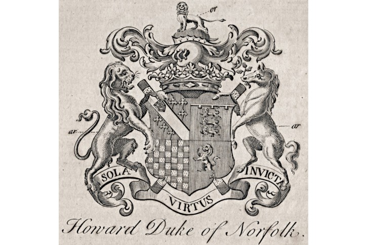 Howard Duke of Norfolk, mědiryt , (18 stol.)