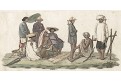 Kočinčína Vietnam kroje, mědiryt, 1807