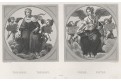 Poesie a Teologie alegorie, Payne, oceloryt, 1850