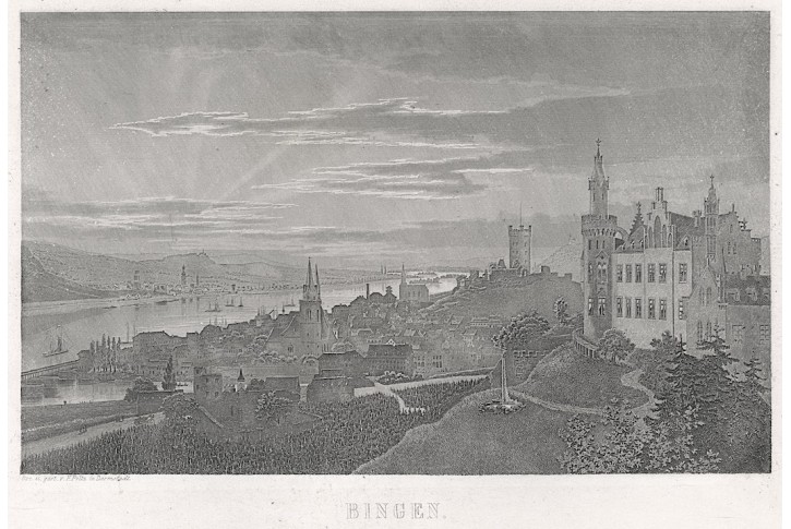 Bingen, Foltz, akvatinta 1860