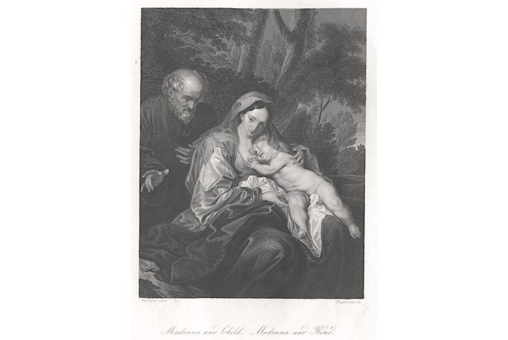 Madonna dle van Dycka, Payne, oceloryt, (1860)