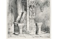 Regensburg portál, Prout, litografie. 1833