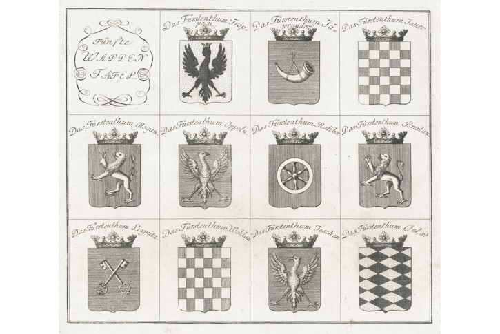 Slezsko Heraldika, Reilly, mědiryt 1791