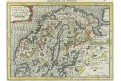 Mercator - Hondius, Suecia, kolor. mědiryt, 1623