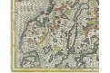 Mercator - Hondius, Suecia, kolor. mědiryt, 1623