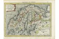 Mercator - Hondius, Suecia, kolor. mědiryt, 1623