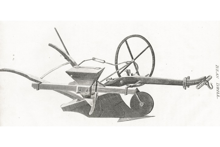 pluh a secí stroj, mědiryt , (1820)