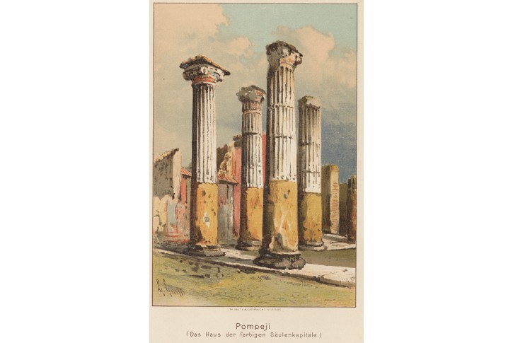 Pompeje, chromolitografie, 1888