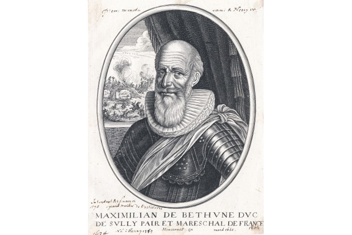 Maximilian de Bethunel, Moncornet, mědiryt, 17 st.