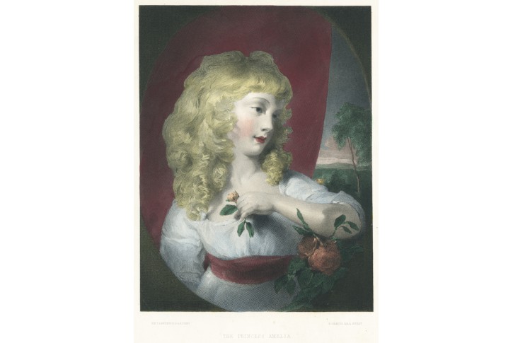 Princezna Amelie, kolor.  oceloryt, (1840)