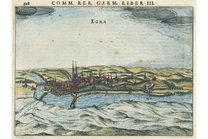 Cheb, Bertius, kolor. mědiryt , 1616